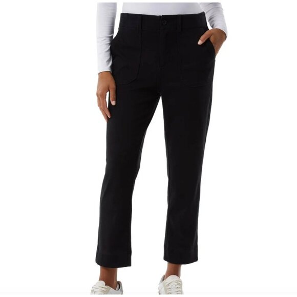 NWOT 32 Degrees Ankle Length Twill Pants Women's XL Black Pockets - Picture 1 of 8